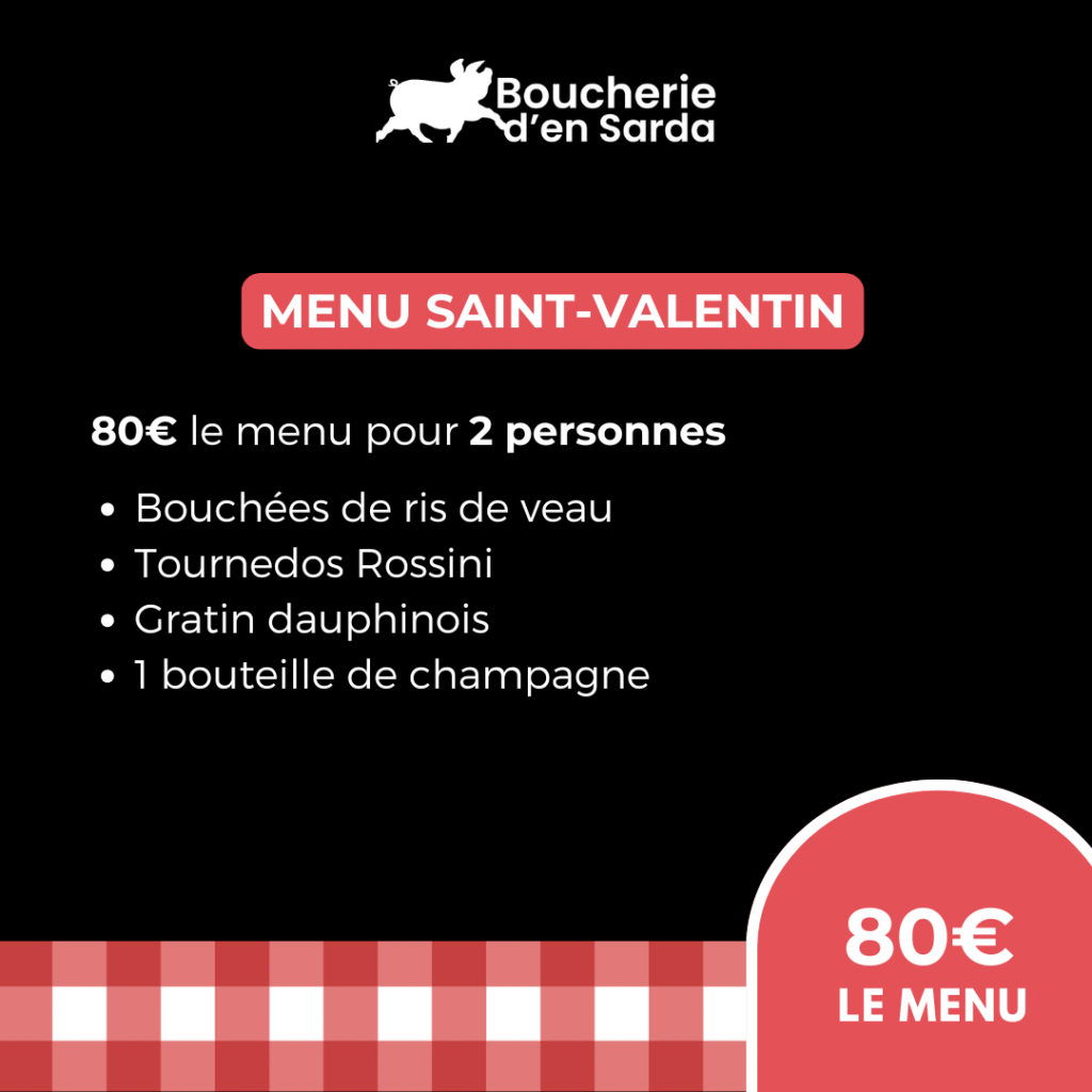 menu saint valentin